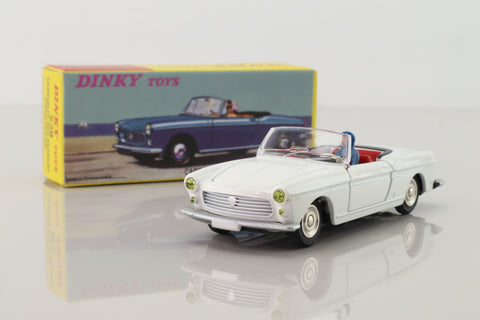 Atlas Dinky Toys 528; Peugeot 404 Cabriolet Pinifarina; Open Top, White
