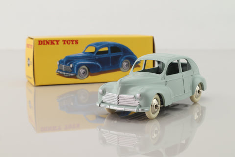 Dinky Toys 24R; Peugeot 203; Pale Green, Chrome Hubs