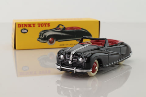 Dinky Toys 106; Austin Atlantic; Black, Red Seats