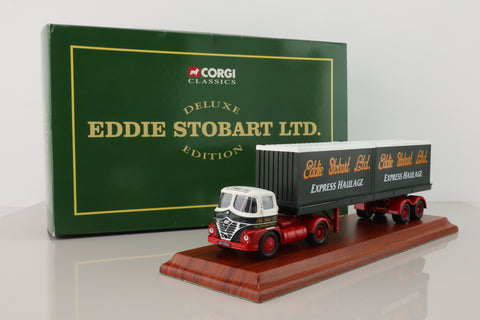Corgi 14302; Foden S21 Mickey Mouse; Artic Flatbed Containers & Drums Load; Eddie Stobart