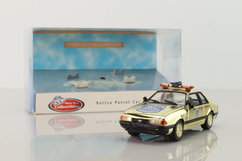 White Rose Collectables; Ford Mustang; Plated Gold, Ford Police Vehicles