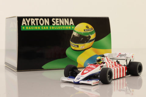 Minichamps 540 844329; Toleman TG184 Formula 1; 1984 GP Portugal 3rd; Ayrton Senna RN19