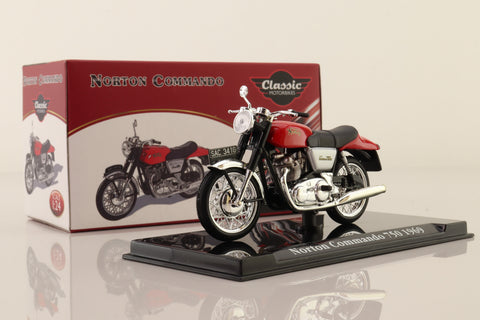 Atlas Editions 4 658 103; Norton Commando Motorcycle; Red & Silver