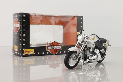 Maisto 39360; 2000 Harley-Davidson FLSTF Fat Boy; White