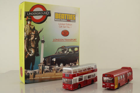 EFE Set 1; Beatties Gift Set; London Transport, Leyland National & Daimler Fleetline
