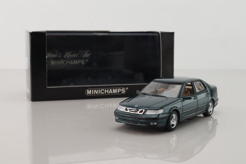 Minichamps 430 170640; 1997 Saab 9-5 Saloon; Green Metallic