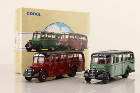 Corgi Classics 97078; Bedford OB Duple Vista Coach; Corkills to Kasteel 2 Bus Set