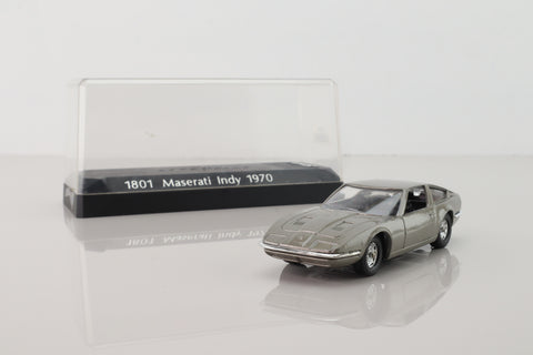 Solido 1801; 1970 Maserati Indy; Metallic Silver, Opening Doors & Hatch