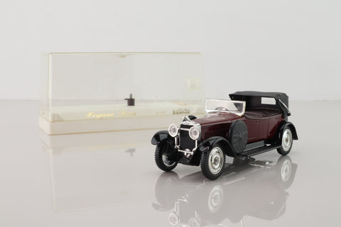 Solido 4145; 1926 Hispano Suiza Decouvrable; Half-Hood, Maroon & Black