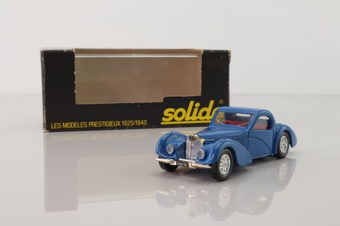 Solido 4088; 1939 Bugatti Type 57S Atalante; Closed Coupe, Blue