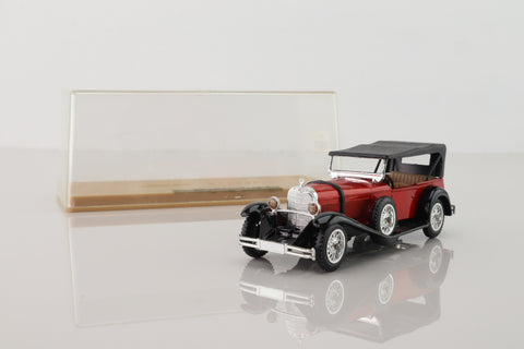 Solido 132; 1928 Mercedes-Benz SS; Soft Top, Metallic Red, Black Chassis