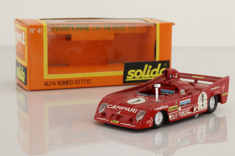 Solido 41; Alfa Romeo 33TT 12; 1975 World Champion; Merzario & Laffitte; RN1