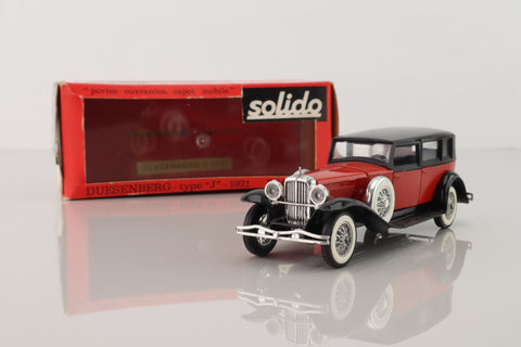 Solido 4156; 1930 Duesenberg Model J Sedan; Red, Black Roof