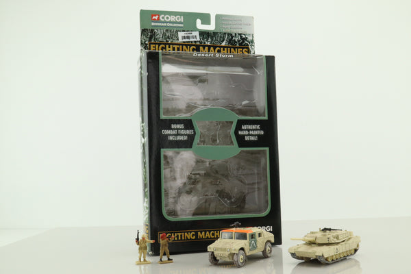 Corgi CSCW15002; Fighting Machines 2 Pce Set; Desert Storm: M1A1 Abrams Tank & Humvee