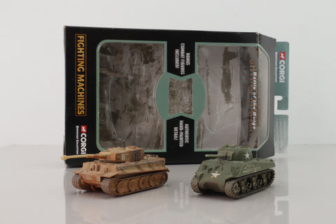 Corgi CSCW14002; Fighting Machines 2 Pce Set; Battle of the Bulge; Tiger Tank & Sherman