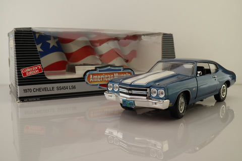 ERTL 7323; 1970 Chevrolet Chevelle SS454 LS6; Blue Metallic, White Stripes