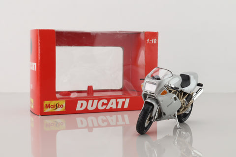 Maisto 39325; Ducati Supersport 900FE Motorcycle; Silver Metallic