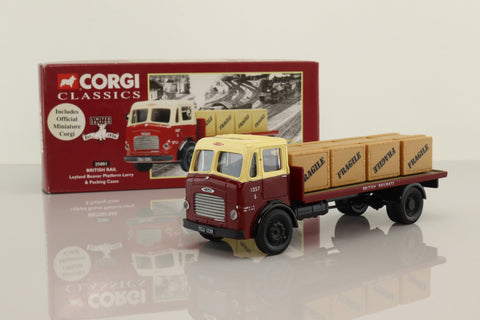 Corgi 25001; Leyland Mouthorgan Cab; 4 Wheel Flatbed, British Railways, Crates Load