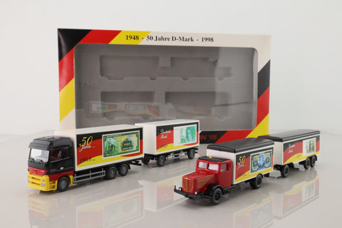 Wiking 81-03; 50 Years of the Deutsche Mark Set; Bussing 8000, Mercedes Actros