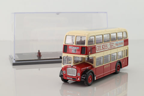Corgi OOC OM40802; Bristol Lodekka FS Bus; Brighton & Hove: 46 Hollingbury; Gilkes/Britannic Advertising
