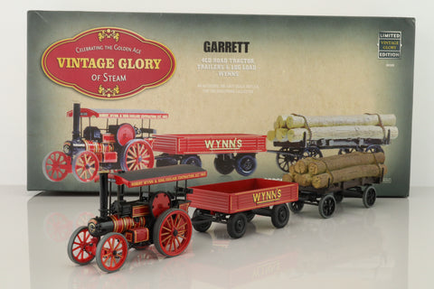 Corgi 80305; Garrett 4CD Steam Tractor; Road Tractor, 2x Trailers & Log Load, Wynn's