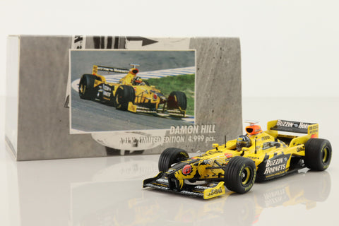 Minichamps 433 980109; Jordan 198 Formula 1; 1998 German GP 4th; Damon Hill; RN9