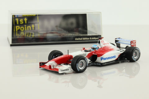Minichamps 400 020124; Toyota TF102 Formula 1; 2002 Australian GP 6th; Mika Salo; RN24; Salo's First Point