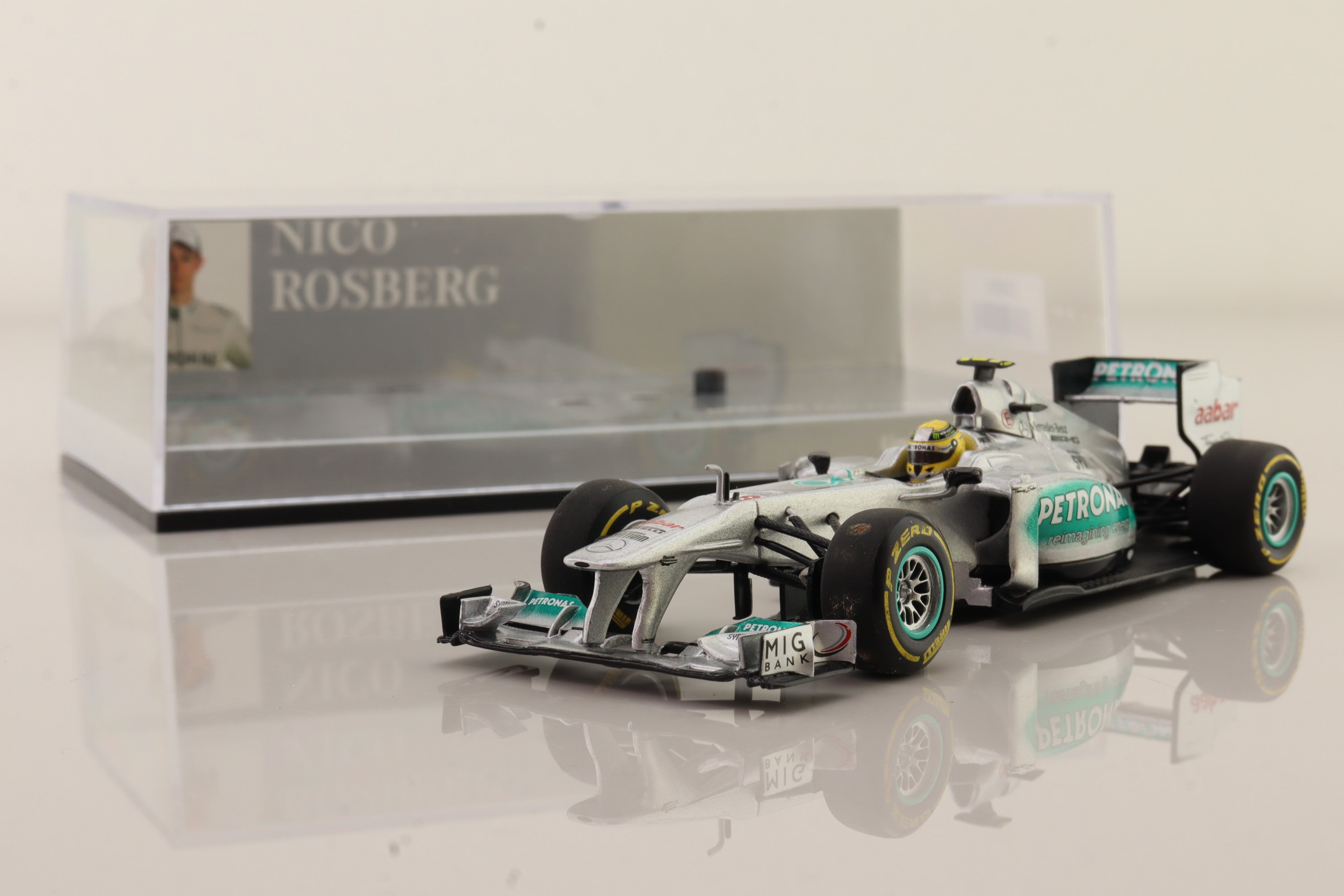 Minichamps 410 120078; Mercedes-Benz AMG W03 Formula 1; 2012 Show Car; Nico Rosberg; RN8