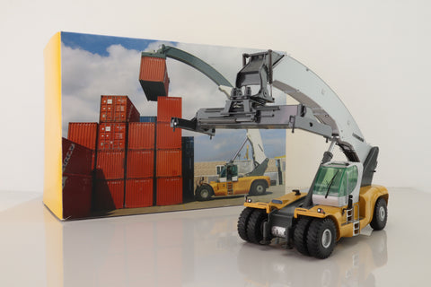 Conrad/ NZG; Liebherr LRS 645 Reachstacker; with Yellow Container