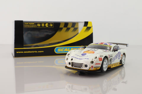 Scalextric C2590; TVR Tuscan 400R Slot Car; 2003 British GT Championsip Donnington 4th; Evans & Hyde; RN27