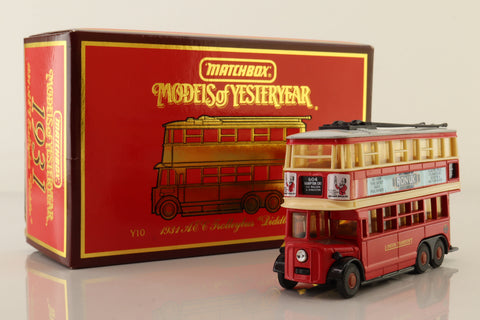 Models of Yesteryear Y-10/5; 1931 Diddler Trolleybus; London Transport; Rt 604 Hampton Court via Malden & Kingston