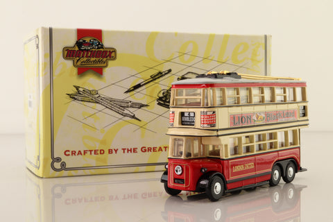 Models of Yesteryear YET03-M; 1931 Diddler Trolleybus; London United; 4 Wimbledon via Raynes Park