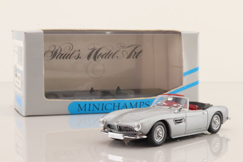 Minichamps 22508; 1956 BMW 507; Open Cabriolet, Silver