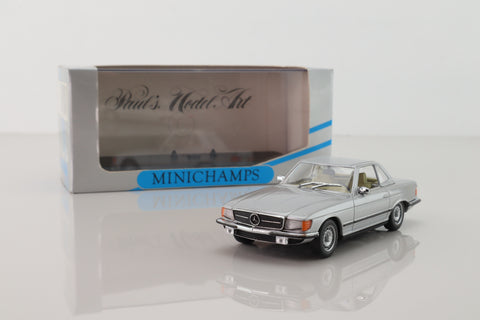 Minichamps; 1971 Mercedes-Benz 350SL; Hard Top, Silver