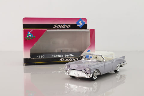 Solido 4520; 1957 Cadillac Eldorado Biarritz; Seville, Hardtop Coupe, Light Grey & White