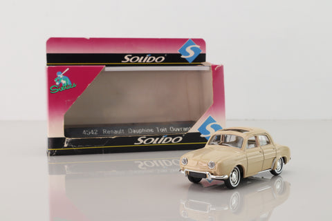 Solido 4542; 1961 Renault Dauphine; Beige, Open Sunroof