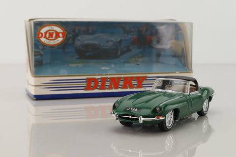 Dinky Toys DY-1B; 1967 Jaguar E-Type; Soft Top, Dark Green