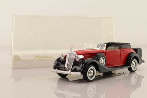 Solido 4099; 1934 Packard Eight Coupe; Open Top, Red & Black