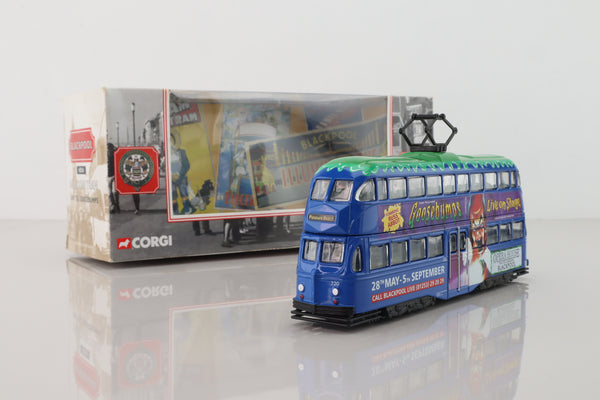 Corgi OOC 43516; Blackpool Balloon Tram; Goosebumps, Russ Abbot