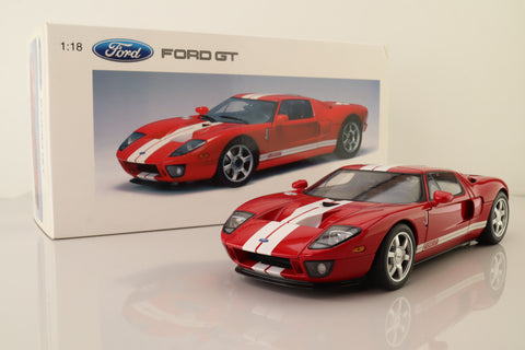 Auto Art 73021; 2005 Ford GT; Red, White Stripes