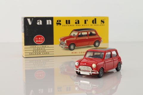 Vanguards VA25000; Morris Mini-Cooper; Red, Black Roof