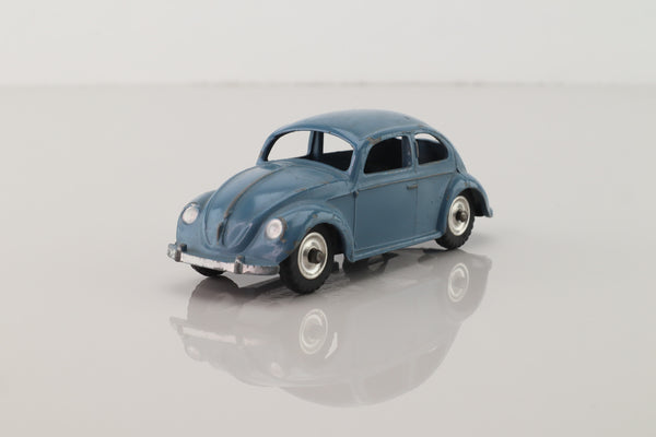Dinky Toys 181; Volkswagen Beetle; Blue/Grey, Spun Hubs