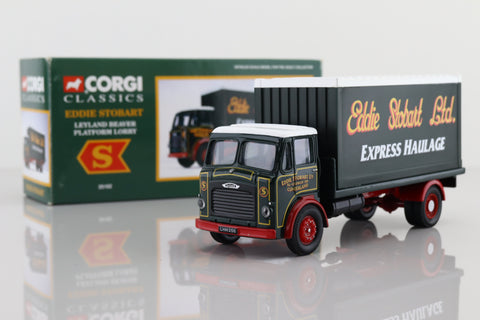Corgi Classics 25102; Leyland Mouthorgan Cab; 4 Wheel Flatbed with Container, Eddie Stobart