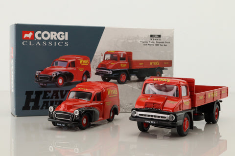 Corgi 31006; Wynn's Heavy Haulage Set; Thames Trader Dropside & Morris Minor Van