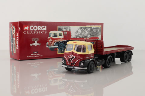 Corgi 13903; Foden S21 Mickey Mouse; Artic Flatbed Double-Axle Trailer; British Railways