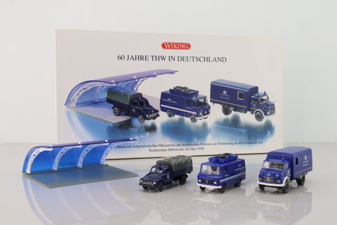 Wiking 0990-68 58; 60 Years of THW in Germany Set; Mercedes L710-L406 & Opel Blitz