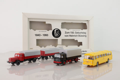 Wiking 0622; Man Commercial Vehicles 1843-1993 Set; Bussing LKW, 8000, Autobus