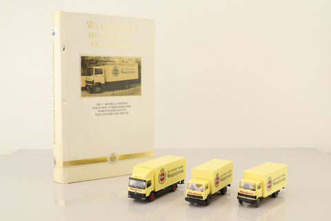 Wiking 3681; Warsteiner Historical Set; 3x Mercedes-Benz Rigid Box Trucks