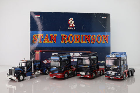 Corgi CC99188; Stan Robinson Group 4 Truck Set; DAF, Scania, MAN & Kenworth Units, Curtainside Trailer