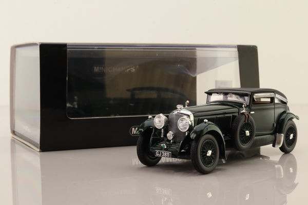 Minichamps 436 139500; 1930 Bentley 6.5 Litre; Gurney Nutting Saloon, Blue Train Special, Racing Green